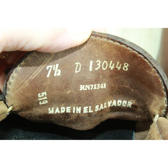 LL Bean Brown Leather Slip On Boat Shoes Loafers Preppy Casual Size 7.5 D - Picture 8 of 9